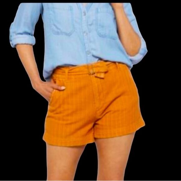 Kut from the Kloth Justine Belted Shorts high waist  NWT Size 8 - Burnt Orange - Picture 1 of 9